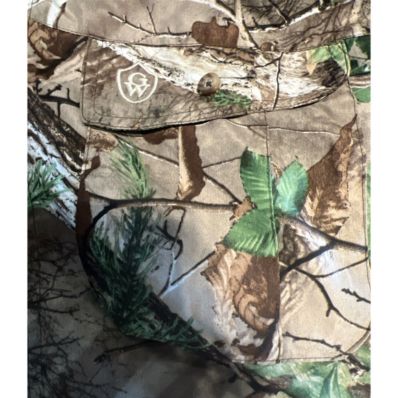Game Winner Camo Shirt Mens L Short Sleeve Vented Realtree Hunting Fishing Top - Picture 5 of 11